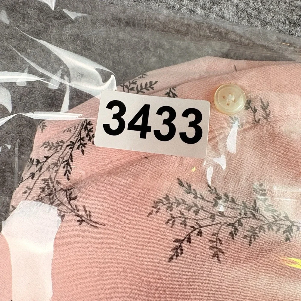 LOFT Blouse Womens M Pink Floral Button Back Puff Sleeve Cottagecore‎ Romantic